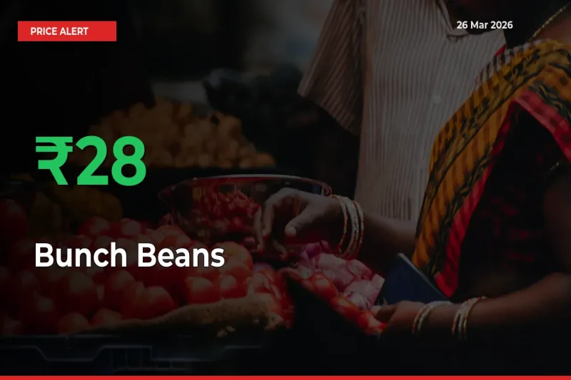 This Mandi Records 27.59% Jump in Bunch Beans Prices