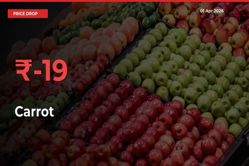 Carrot Mandi Rate Today: Prices Fall 18.61% at Market