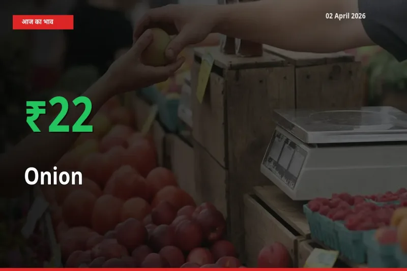 प्याज के दाम प्रमुख मंडी में 22.09% बढ़े, 24 घंटे में बड़ा बदलाव