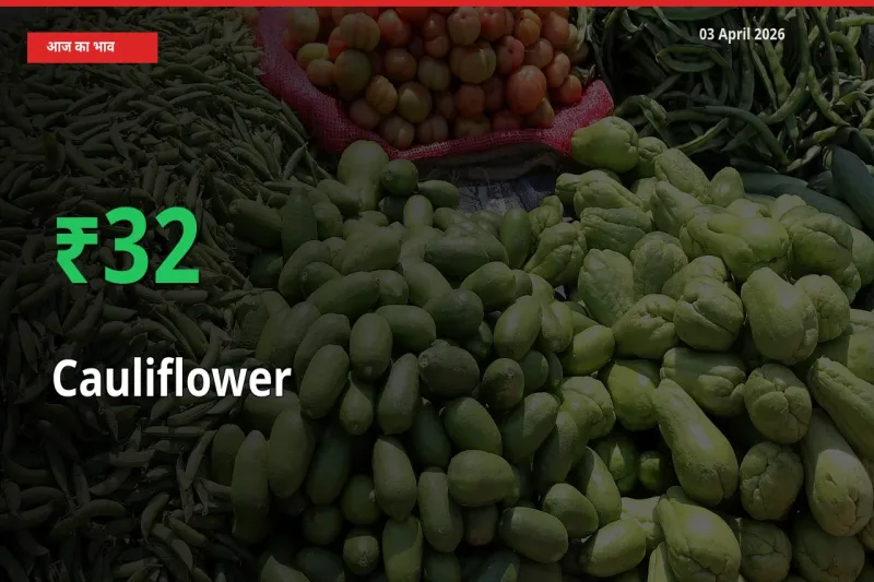 स्थानीय मंडी में फूलगोभी के दाम अचानक 31.55% उछले, किसान सतर्क