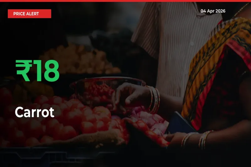 Carrot Rises 17.58% at Mandis
