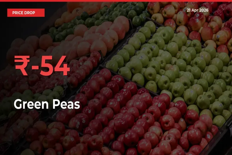 Green Peas Mandi Rate Today: Prices Fall 54.1% at Market