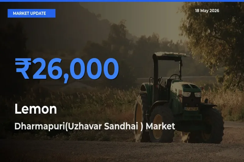 Farmers Prefer Dharmapuri(Uzhavar Sandhai ) as Lemon Hits Highest Rate