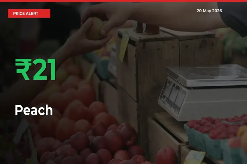 20.87% Spike in Peach Prices – Mandi Sees Sudden Rally