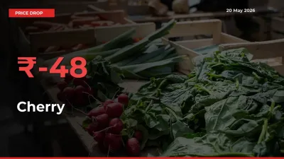 Cherry Prices Drop 47.74% in 24 Hours at Major Mandis