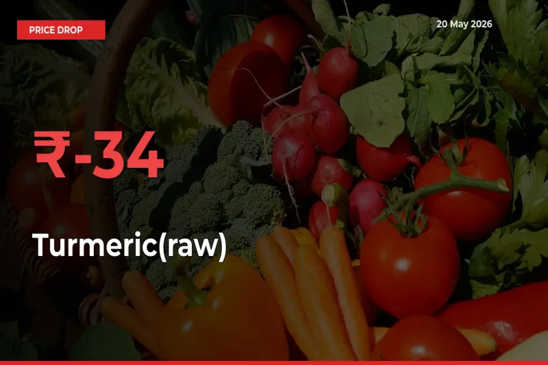 Why Turmeric(raw) Prices Fell 33.89% in a Day at Mandis