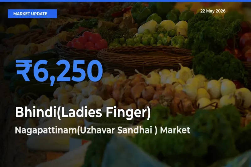 Nagapattinam(Uzhavar Sandhai ) Tops Bhindi(Ladies Finger) Rates – May 22 Market Update