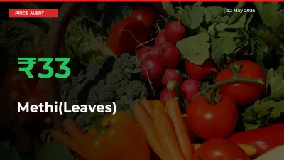 Methi(Leaves) Rises 32.75% at Mandis