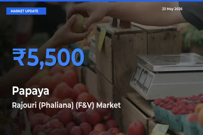 Rajouri (Phaliana) (F&V) Emerges as Top Mandi for Papaya Prices Today