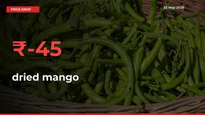 dried mango Prices Drop 44.96% in 24 Hours at Major Mandis