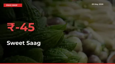 Sweet Saag Mandi Rate Today: Prices Fall 44.58% at Market