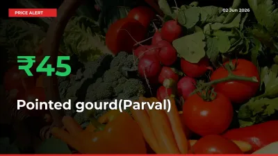 Pointed gourd(Parval) Rises 45.04% at Mandis