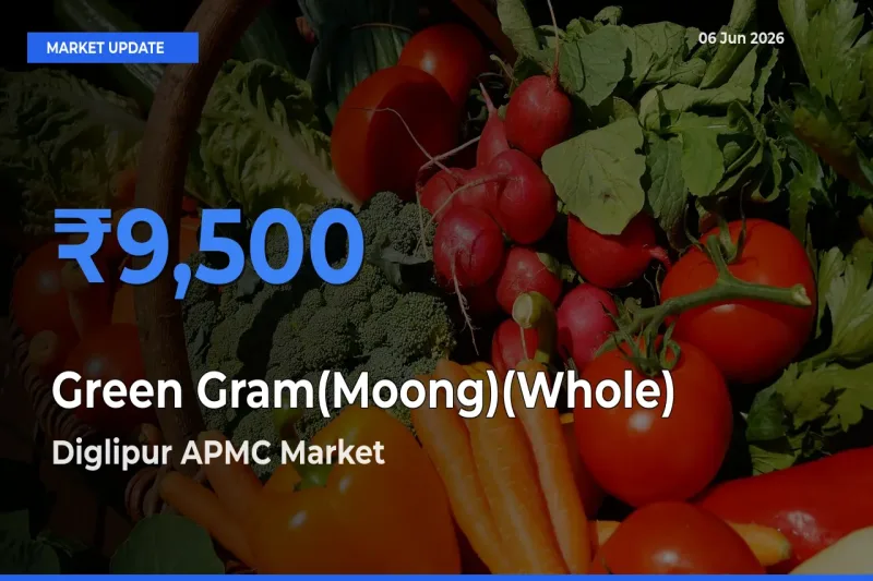 Diglipur APMC Tops Green Gram(Moong)(Whole) Mandi Rates Today