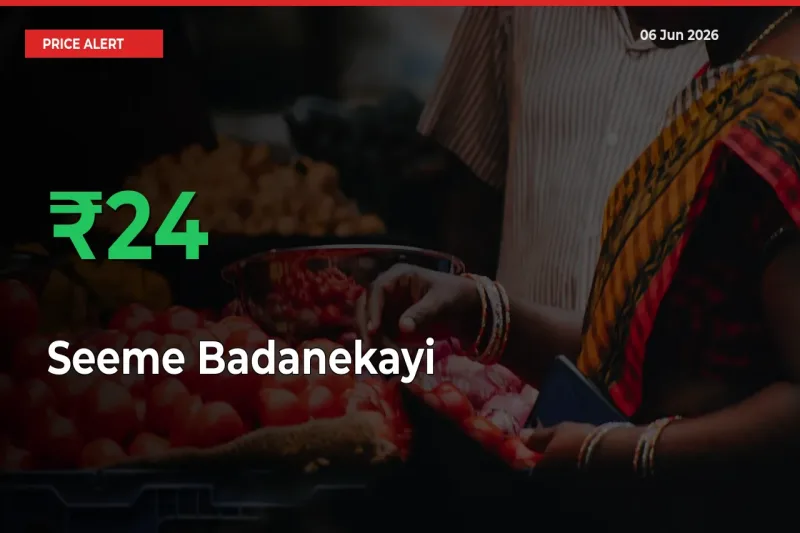 Seeme Badanekayi Prices Rise 23.71% in a Day at Major Mandis