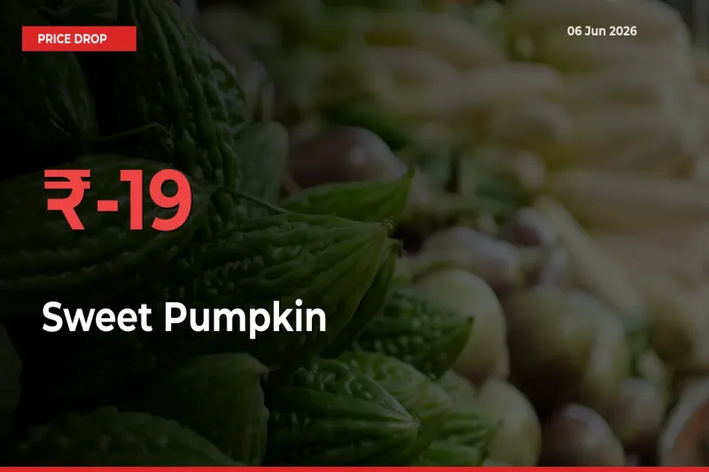 Why Sweet Pumpkin Prices Fell 19.06% in a Day at Mandis