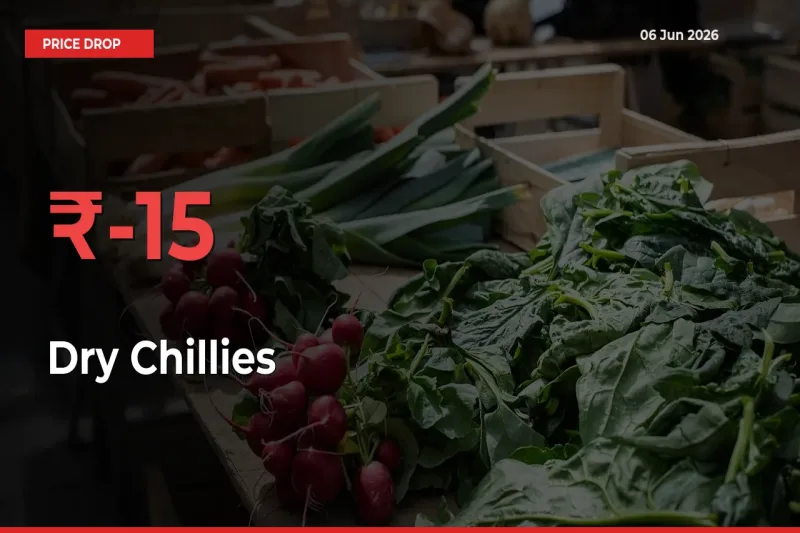 This Mandi Records 15.22% Fall in Dry Chillies Prices