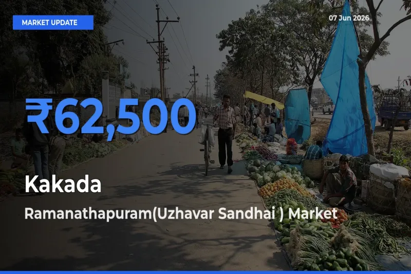 Kakada Mandi Rate Today: Ramanathapuram(Uzhavar Sandhai ) Tops the List