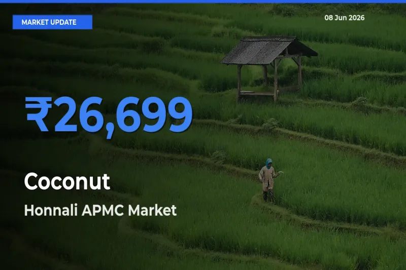 Farmers Prefer Honnali APMC as Coconut Hits Highest Rate