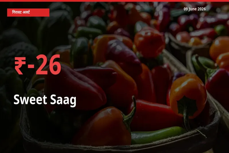 मीठा साग 26.46% गिरा, मंडी