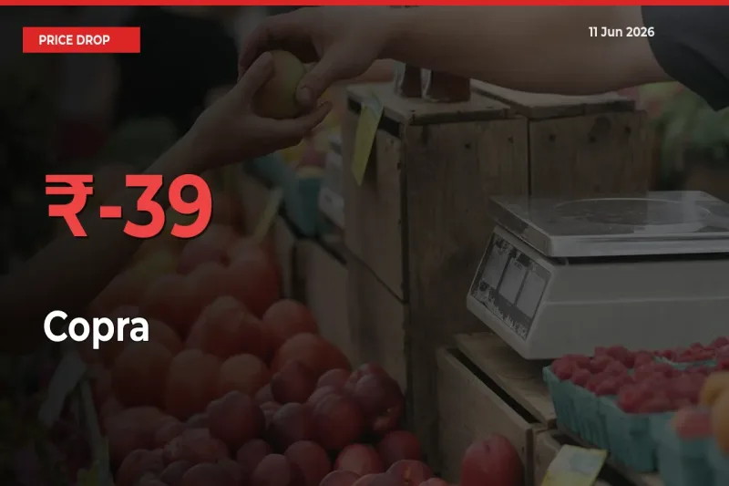 This Mandi Records 39.13% Fall in Copra Prices