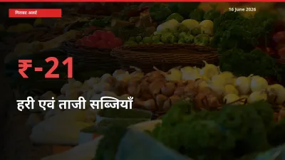 हरी एवं ताजी सब्जियाँ के दाम प्रमुख मंडी में 21.43% गिरे, 24 घंटे में बड़ा बदलाव