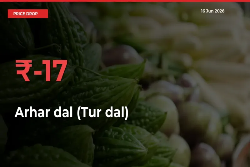 Why Arhar dal (Tur dal) Prices Fell 16.51% in a Day at Mandis
