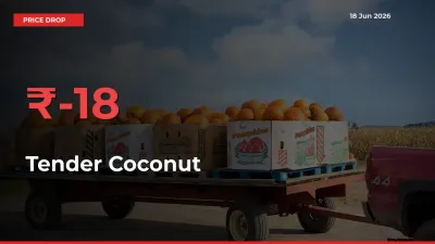 Tender Coconut Falls 18.44% at Mandis