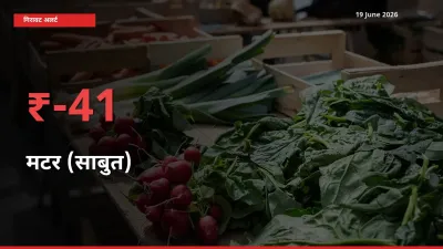 41.27% की गिरावट! मंडी में मटर (साबुत) के दाम अचानक टूटे