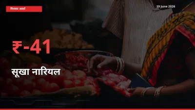 किसानों की चिंता बढ़ी! स्थानीय मंडी में सूखा नारियल 41.12% गिरा