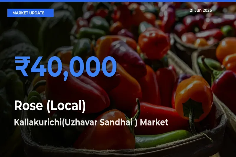 Farmers Prefer Kallakurichi(Uzhavar Sandhai ) as Rose (Local) Hits Highest Rate