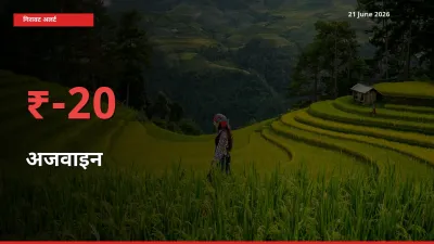 अजवाइन 20.16% गिरा, मंडी