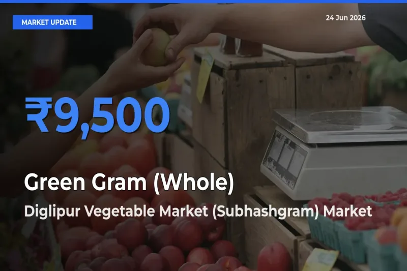 Green Gram (Whole) Mandi Rate Today: Diglipur Vegetable Market (Subhashgram) Tops the List
