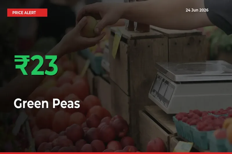 Green Peas Rises 23.04% at Mandis