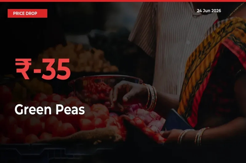 Sudden Shock! Green Peas Drops 35.46% in 24 Hours at Top Mandis