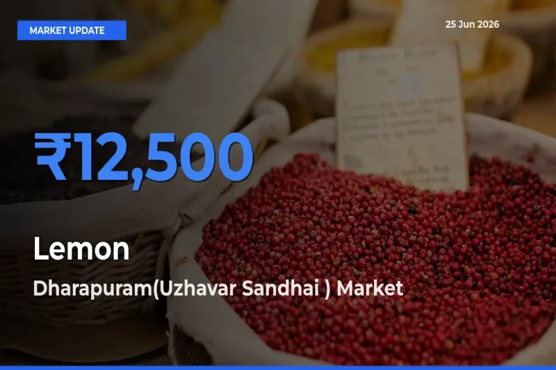 Market Watch: Dharapuram(Uzhavar Sandhai ) Becomes Top Mandi for Lemon