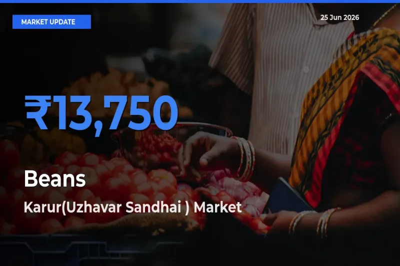 Beans Mandi Rate Today: Karur(Uzhavar Sandhai ) Tops the List