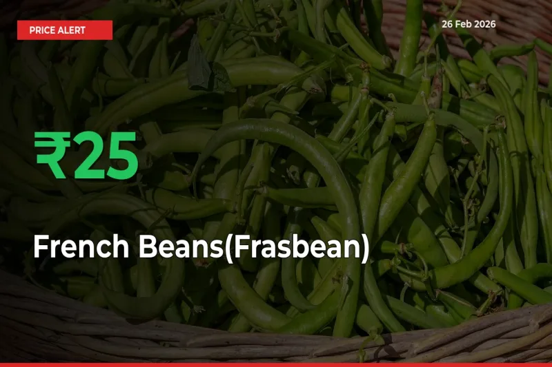 French Beans(Frasbean) Rises 24.85% at Mandis
