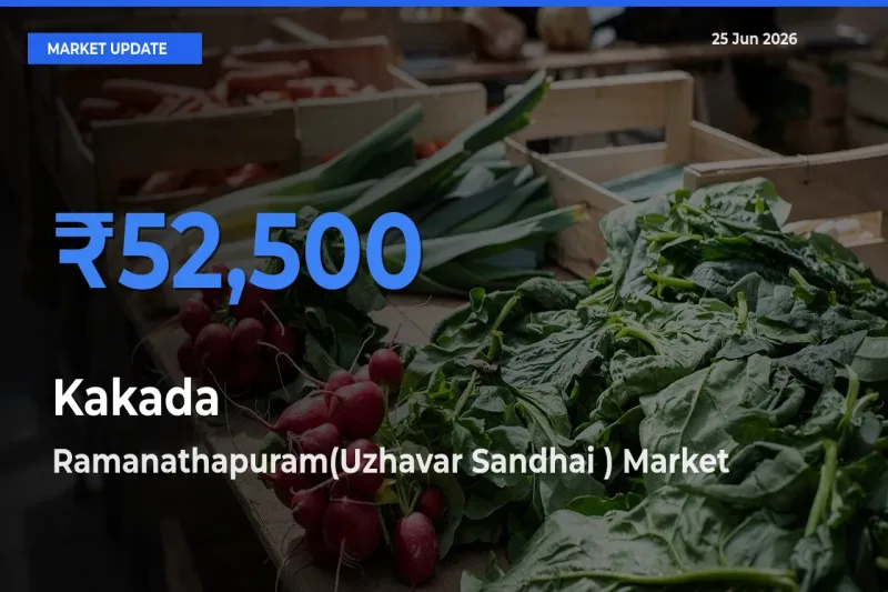 Market Watch: Ramanathapuram(Uzhavar Sandhai ) Becomes Top Mandi for Kakada