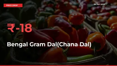 Bengal Gram Dal(Chana Dal) Prices Drop 18.01% – June 26 Market Update from Mandis