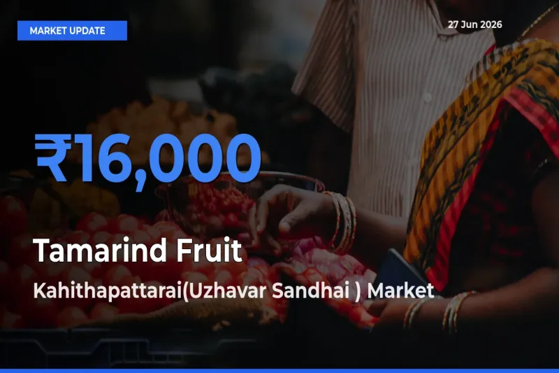 Tamarind Fruit Mandi Rate Today: Kahithapattarai(Uzhavar Sandhai ) Tops the List