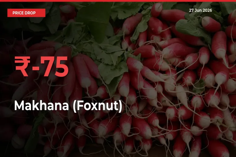Makhana (Foxnut) Mandi Rate Today: Prices Fall 75.43% at Market