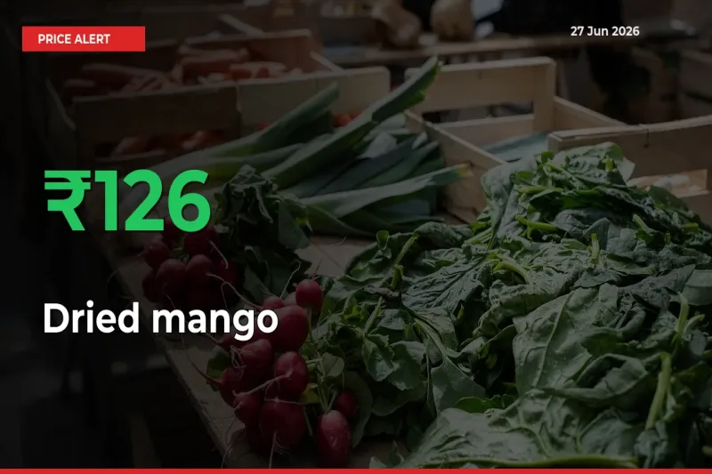 Sharp Jump! Dried mango Prices Climb 125.88% in 24 Hours at Key Mandis