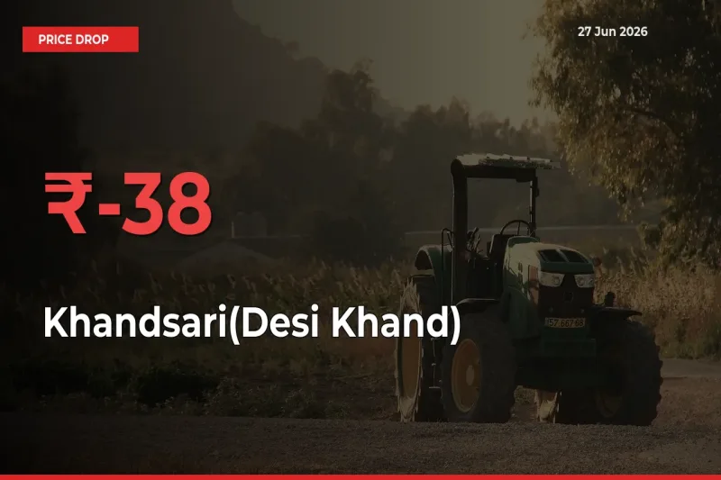 Farmers Alert as Khandsari(Desi Khand) Prices Slide 37.94% in Local Mandis