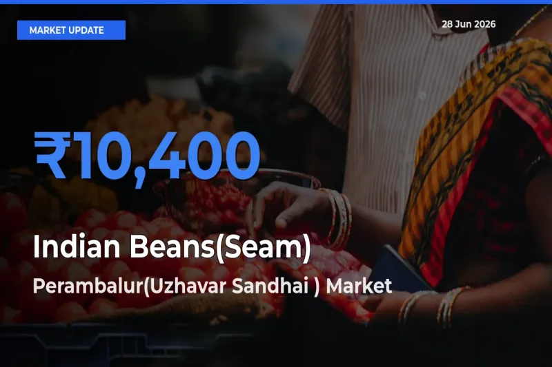 Perambalur(Uzhavar Sandhai ) Emerges as Top Mandi for Indian Beans(Seam) Prices Today