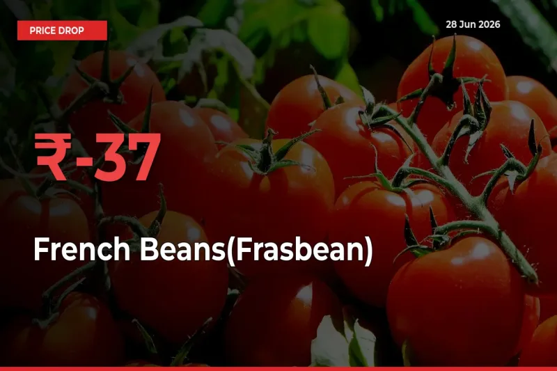 French Beans(Frasbean) Falls 36.53% at Mandis