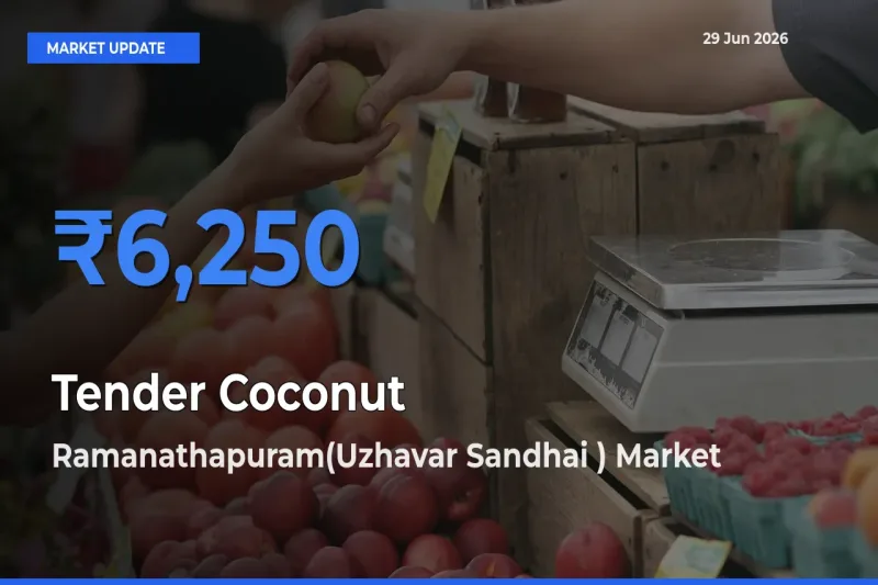 Ramanathapuram(Uzhavar Sandhai ) Tops Tender Coconut Mandi Rates Today