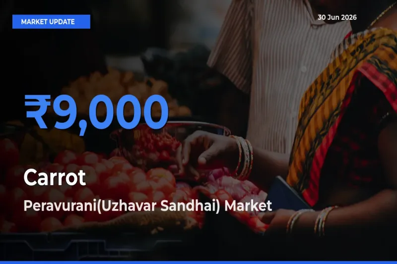 Peravurani(Uzhavar Sandhai) Tops Carrot Mandi Rates Today