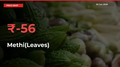 Methi(Leaves) Falls 55.91% at Mandis