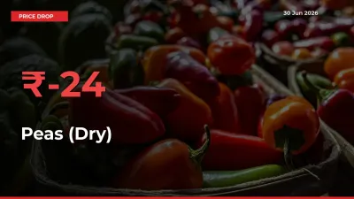 Peas (Dry) Falls 24.21% at Mandis