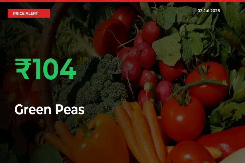 Green Peas Mandi Rate Today: Prices Jump 103.64% at Market